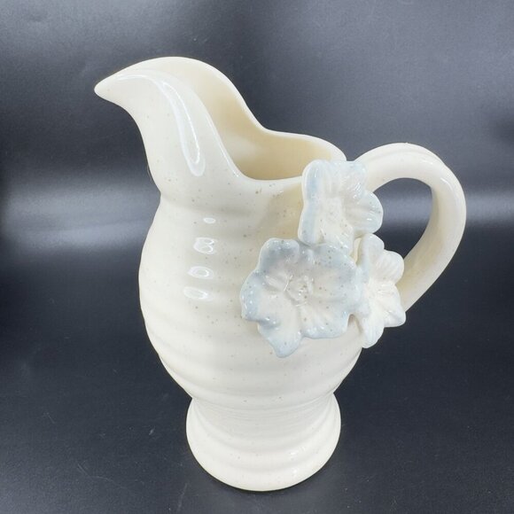 Grasslands Road Ceramic Small Pitcher Creamer With 3D Flowers Carafe Jug - Picture 12 of 12
